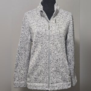 Calvin Klein Gray Marled Full Zipper Mock Neck Jacket Coat w/ Pockets- Size M